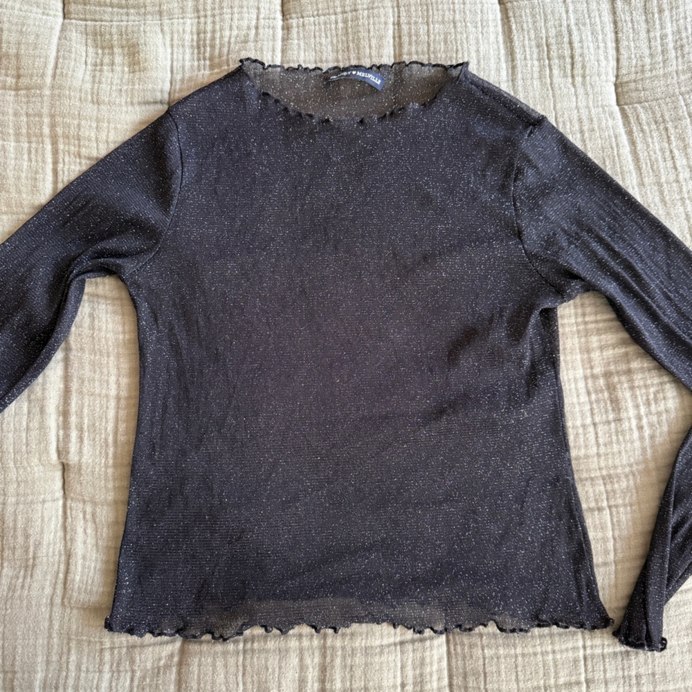 Brandy Melville Shimmering Black going out top